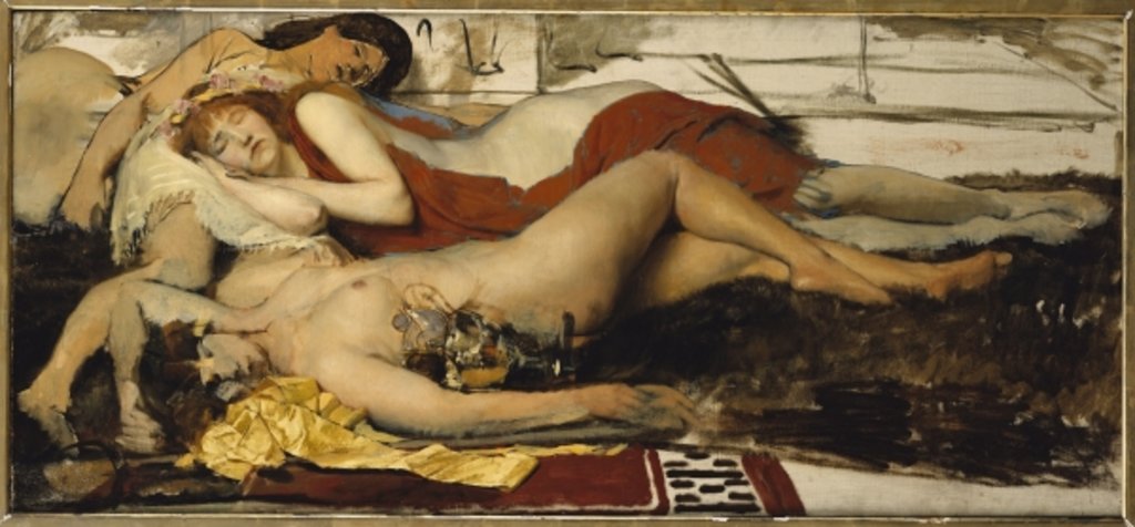 Detail of Exhausted Maenides, c.1873-74 by Lawrence Alma-Tadema
