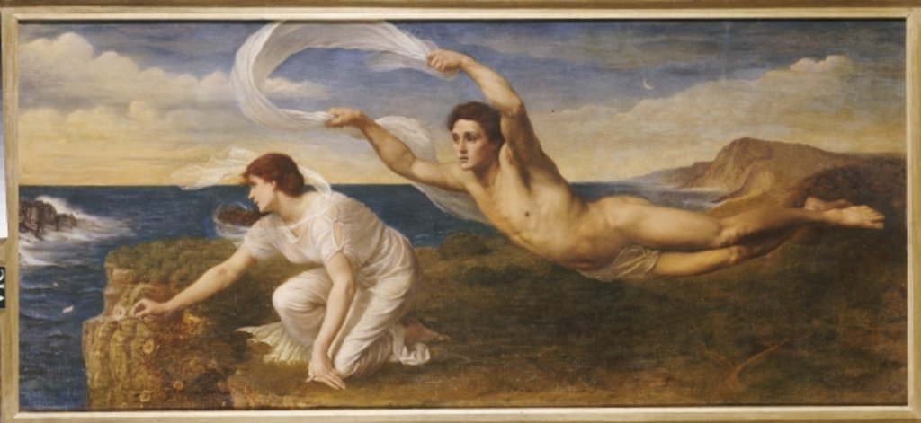 Detail of Boreas and Orithyia, c.1879 by Oswald von Glehn