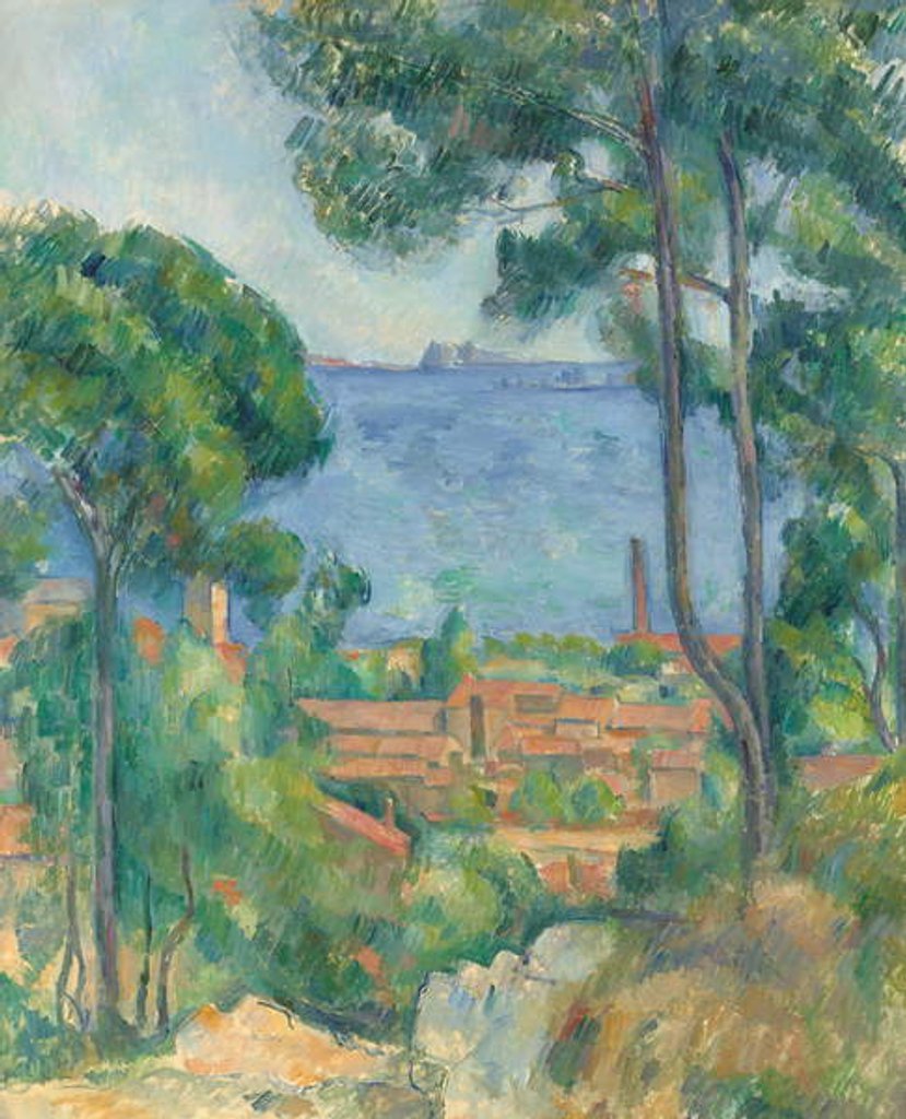 Detail of Vue sur L'Estaque et le Château d'If, c.1883-85 by Paul Cezanne