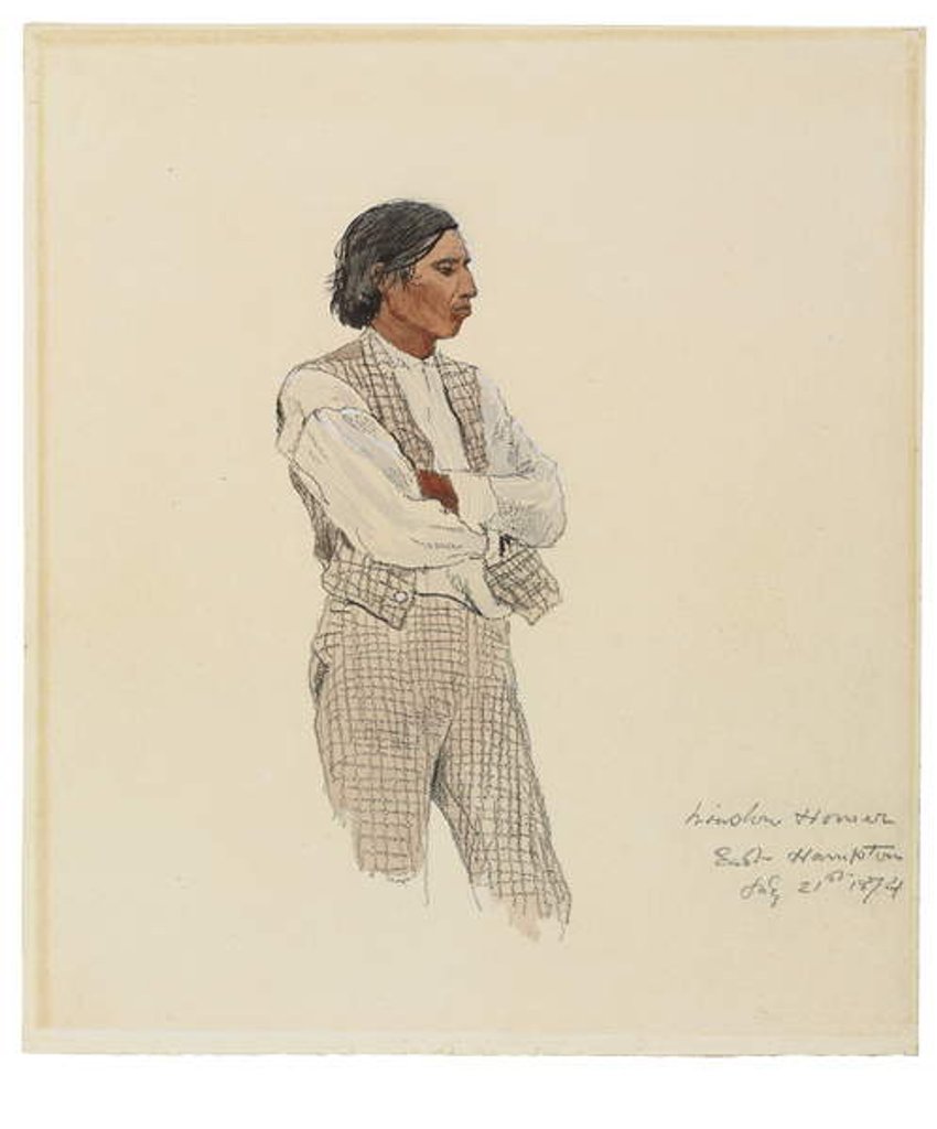 Detail of David Pharohh, The Last of the Montauks, 1874 by Winslow Homer