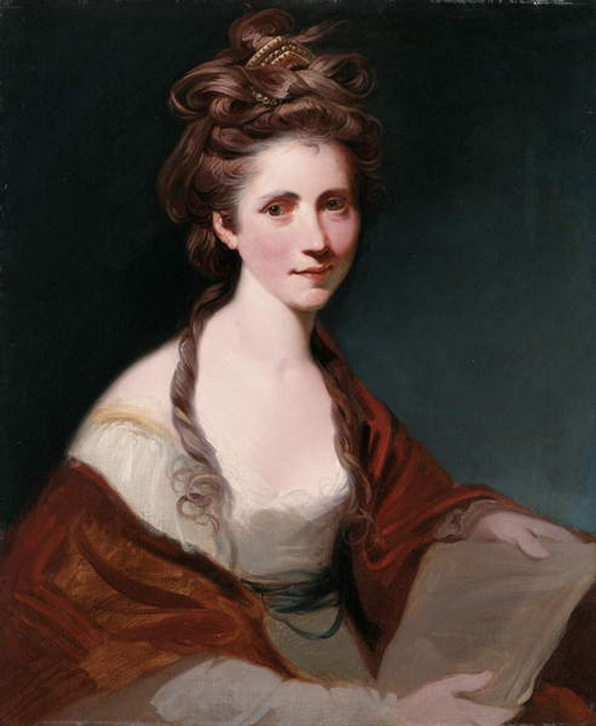 Detail of Portrait of Angelica Kauffmann by Joshua Reynolds