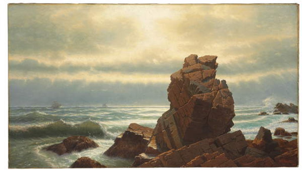 Detail of Pulpit Rock, Nahant, 1865 by William Stanley Haseltine