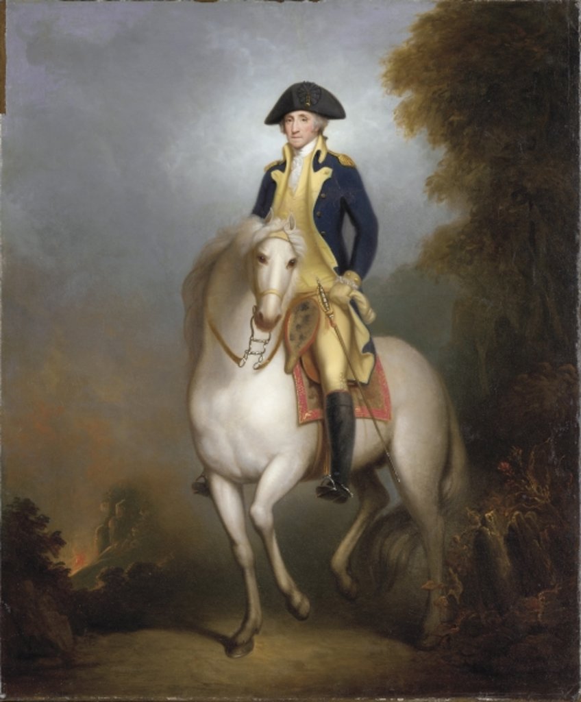 Detail of Equestrian portrait of George Washington by Rembrandt Peale