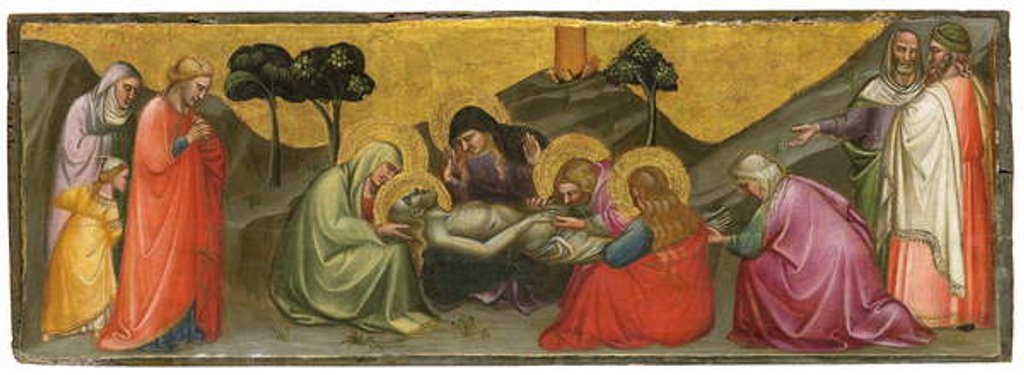 Detail of The Lamentation by Aretino Luca Spinello or Spinelli