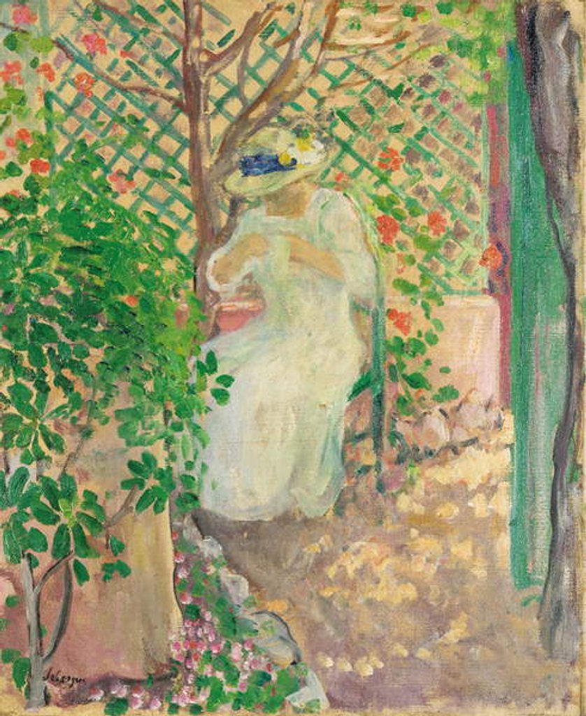 Detail of Marthe Lebasque dans la Gloriette by Henri Lebasque
