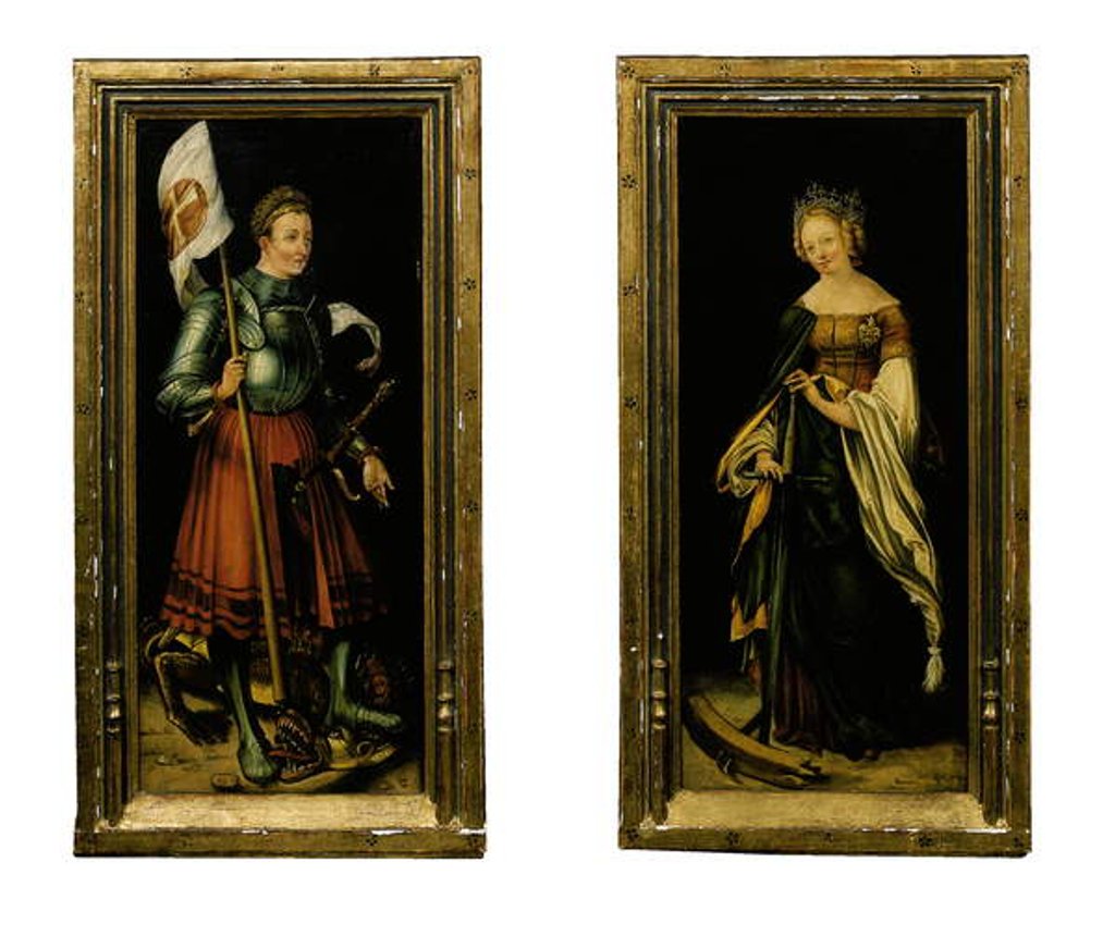 Detail of Saint George and Saint Catherine by Hans Suess Kulmbach