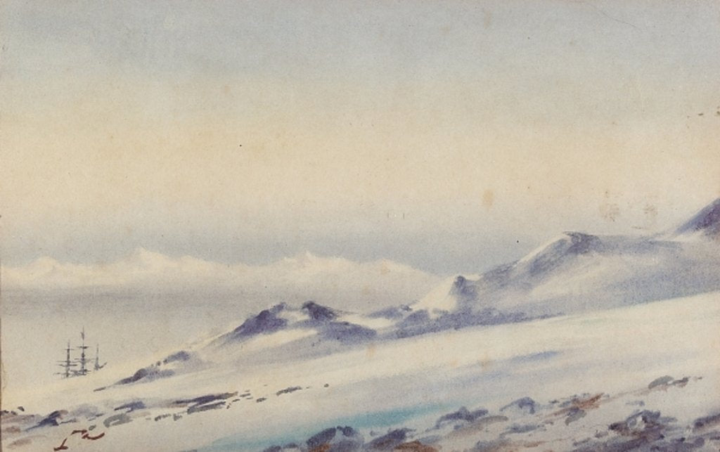 Detail of Discovery at Hut Point by Edward Adrian Wilson