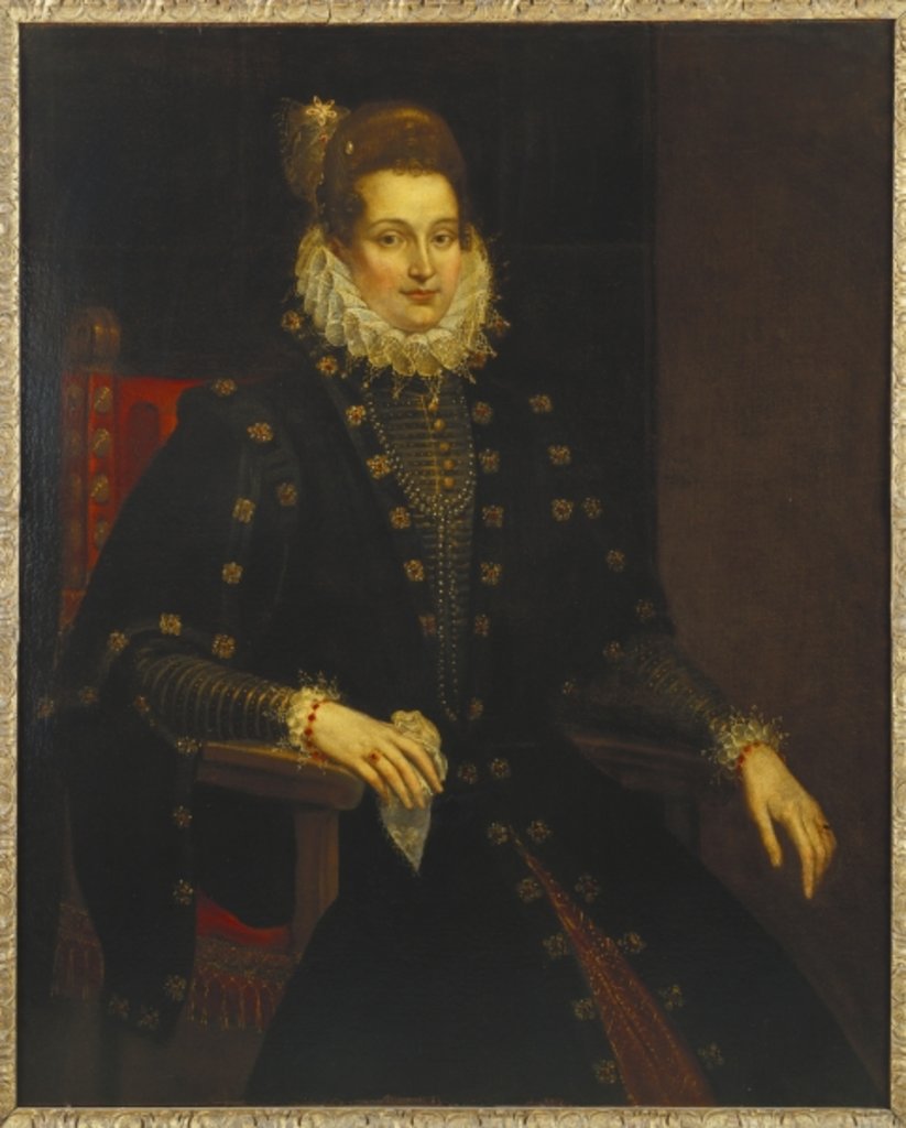 Detail of Portrait of a lady seated three-quarter length in a black dress with a ruff by Peter Paul Rubens