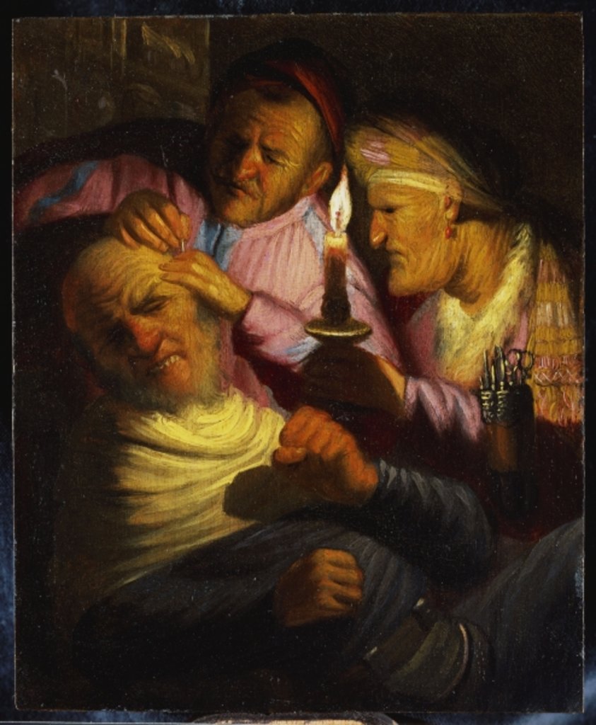 Detail of The Sense of Touch: The Stone Operation by Rembrandt Harmensz. van Rijn