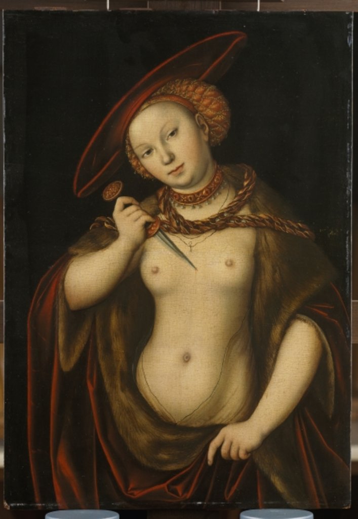 Detail of Lucretia by Lucas the Elder Cranach