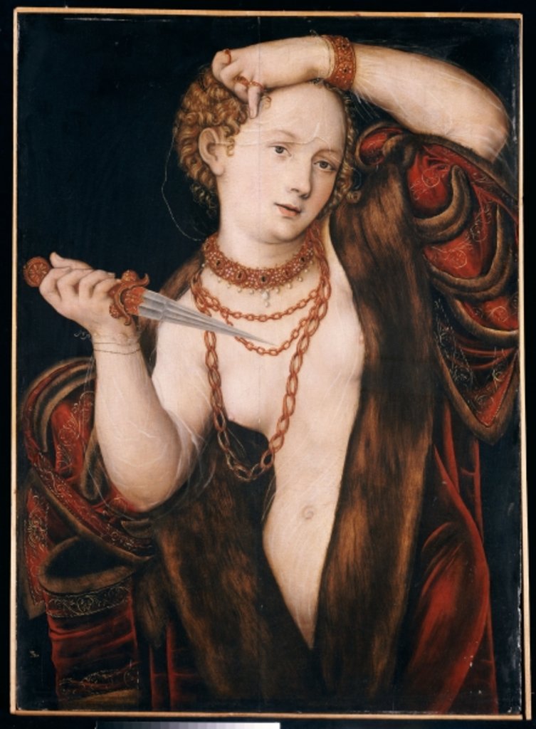 Detail of Lucretia, after 1537 by Lucas the Elder Cranach