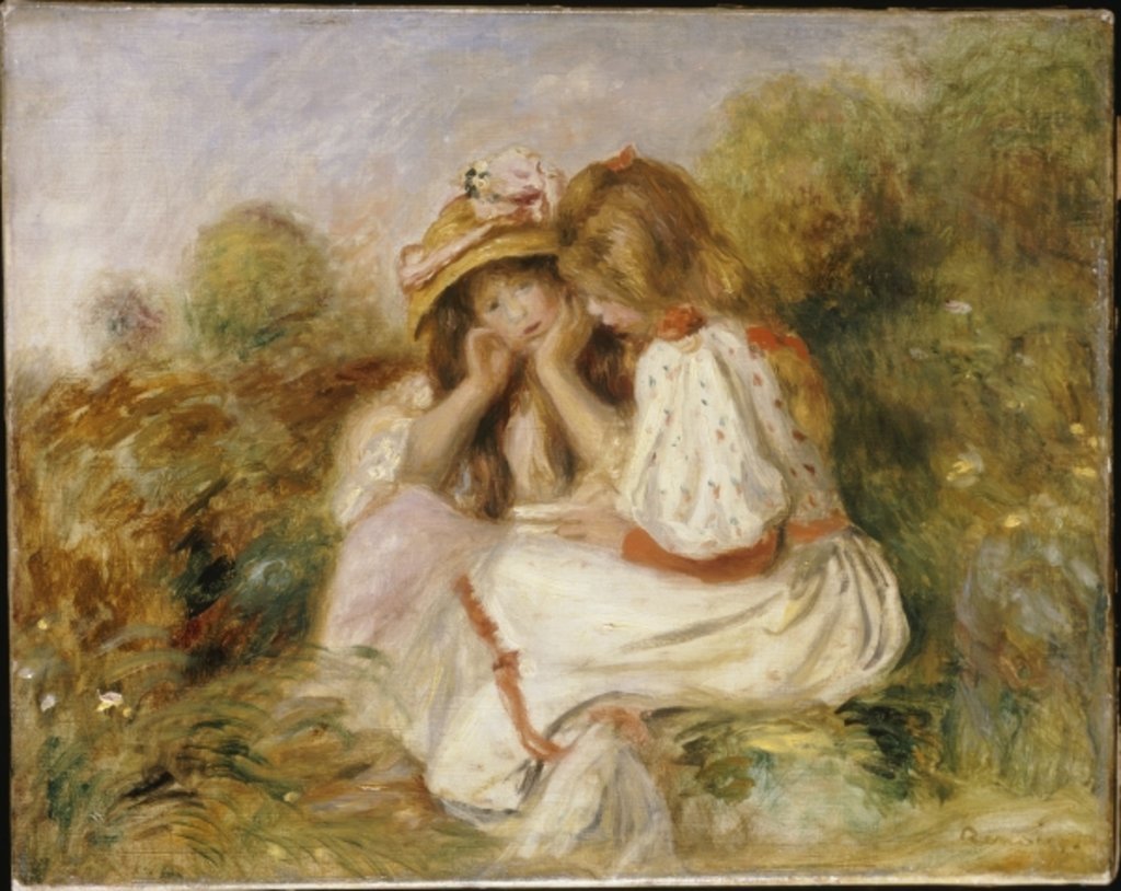 Detail of Two Girls, c.1890 by Pierre Auguste Renoir