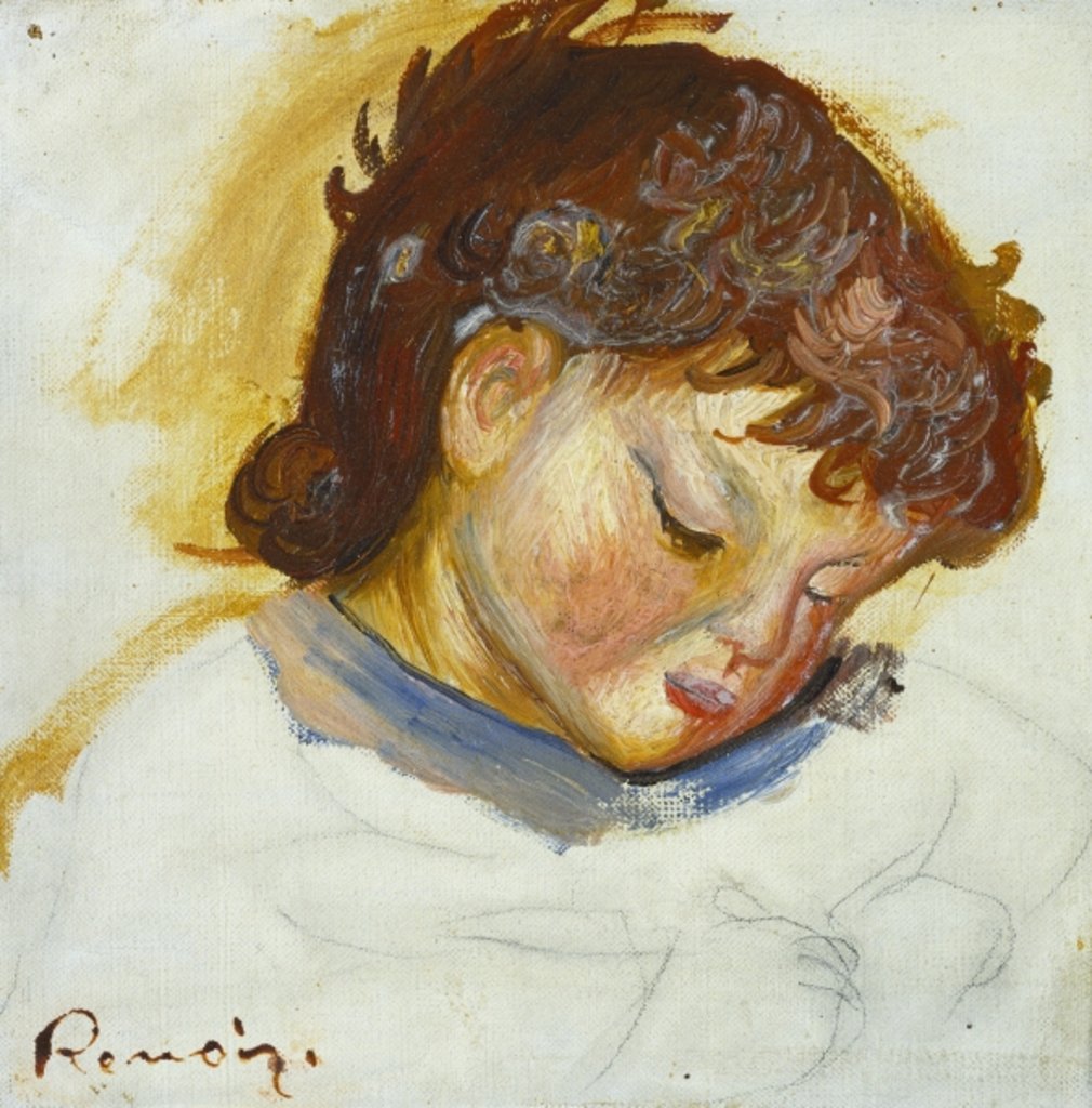 Detail of Portrait of Pierre Renoir, 1888 by Pierre Auguste Renoir