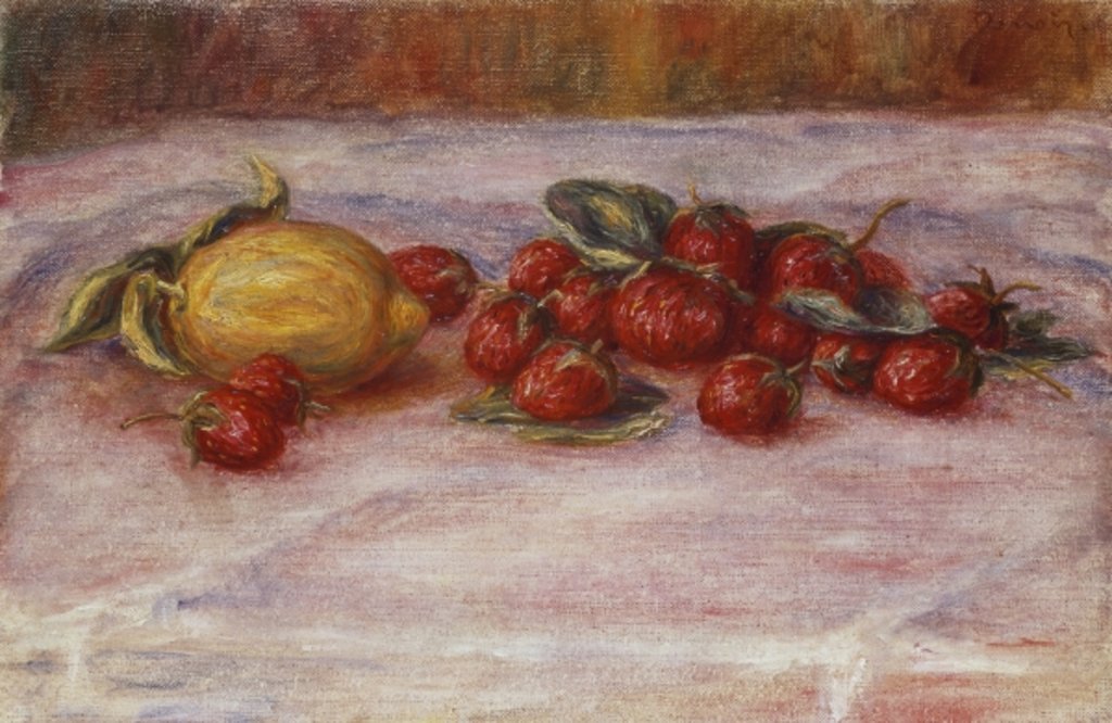Detail of Strawberries and Lemons by Pierre Auguste Renoir