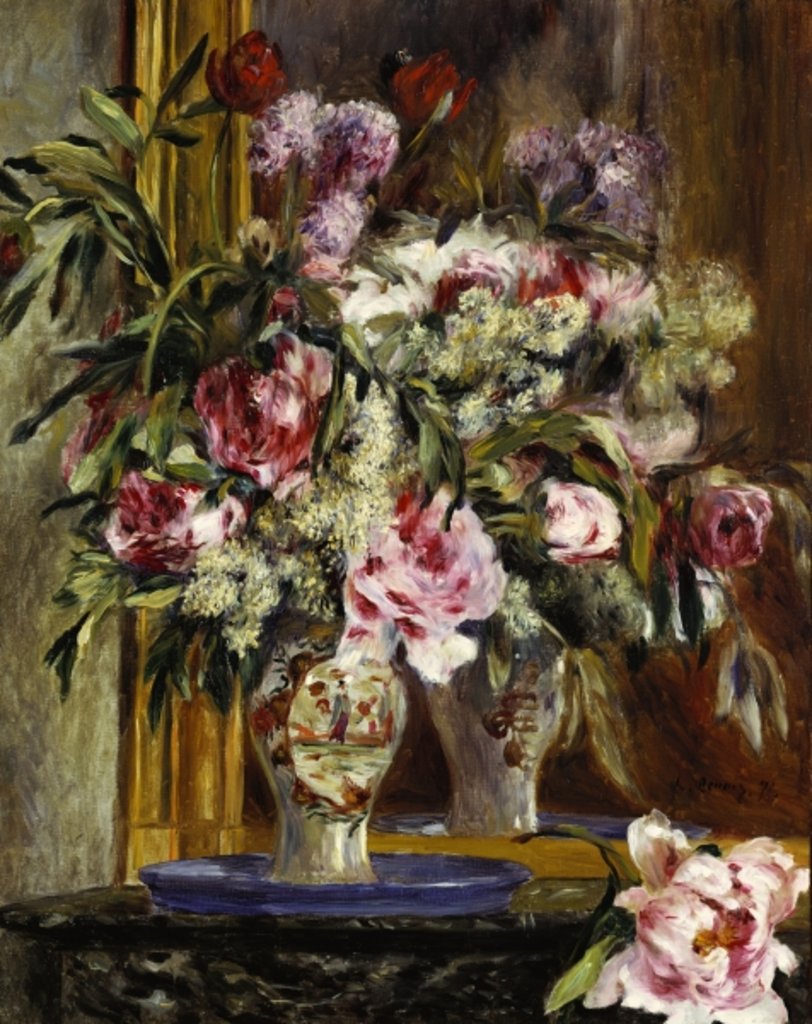 Detail of Vase of Flowers, 1871 by Pierre Auguste Renoir
