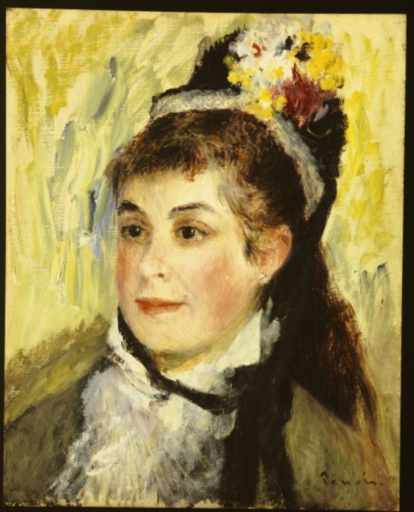 Detail of Portrait de Madame Edmond Renoir, 1876 by Pierre Auguste Renoir