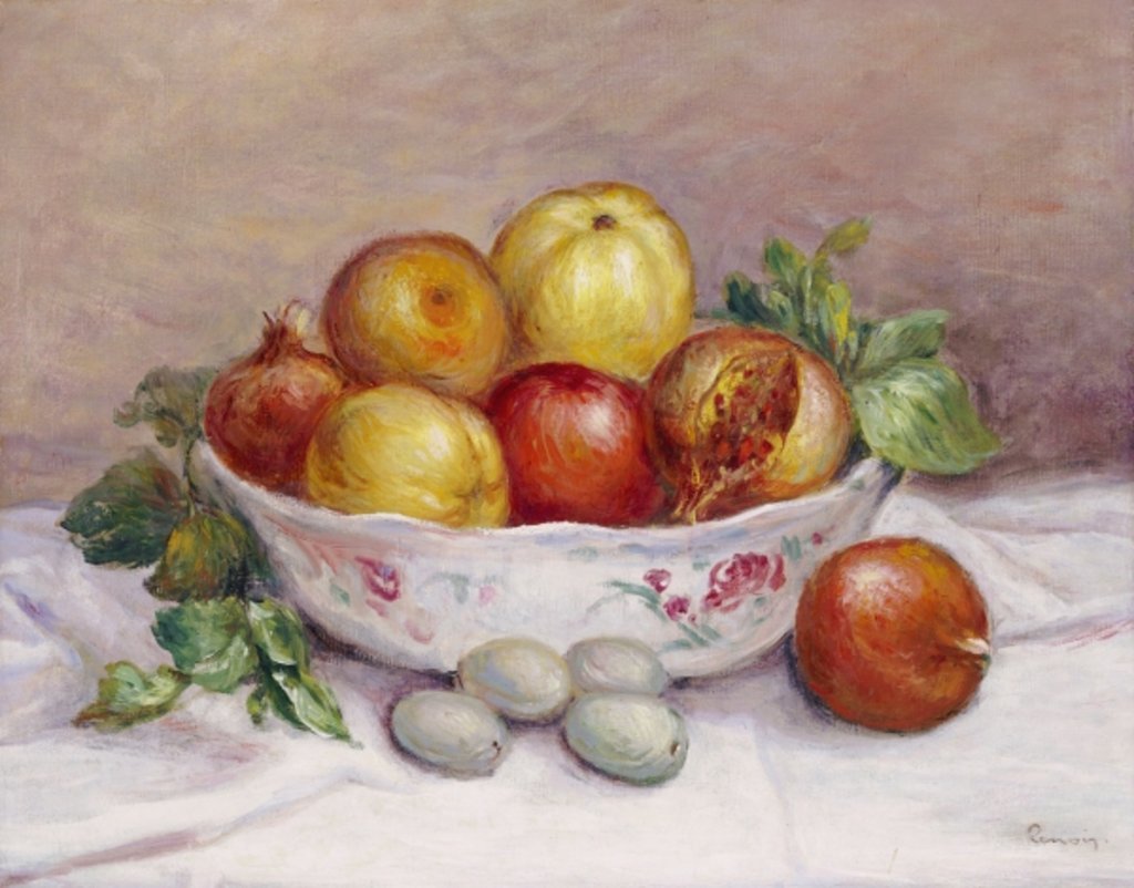 Detail of Still Life with a Pomegranate by Pierre Auguste Renoir