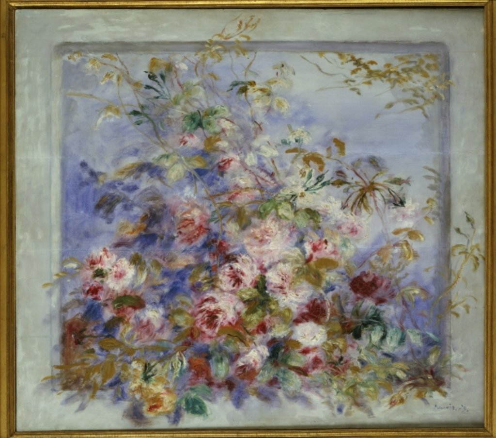 Detail of Roses in a Window, 1879 by Pierre Auguste Renoir