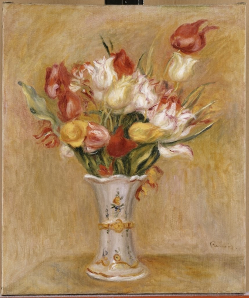 Detail of Tulips by Pierre Auguste Renoir