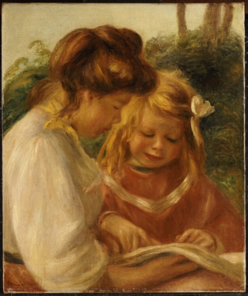 Detail of The Alphabet, Jean and Gabrielle by Pierre Auguste Renoir