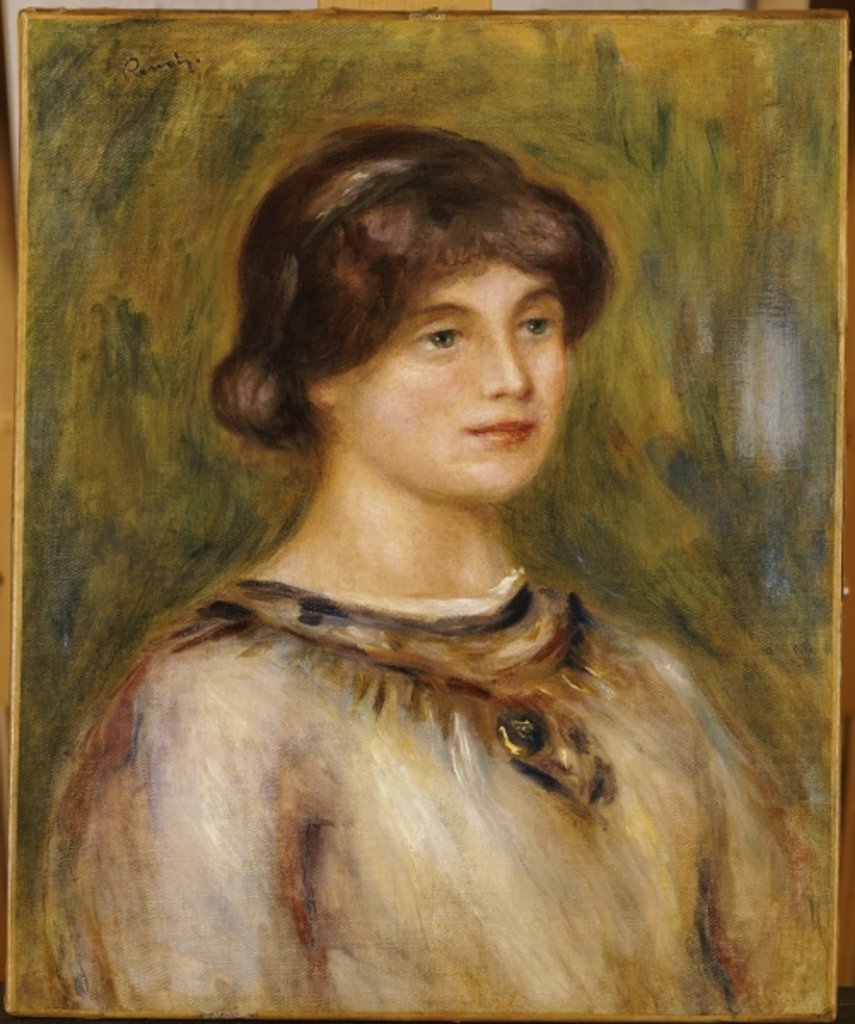 Detail of Portrait of Marie Lestringuez by Pierre Auguste Renoir