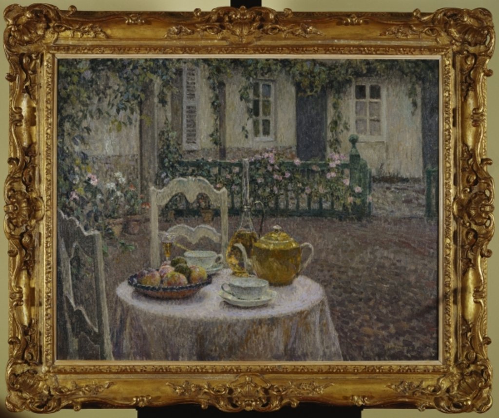 Detail of The Pink Tablecloth, 1924 by Henri Eugene Augustin Le Sidaner