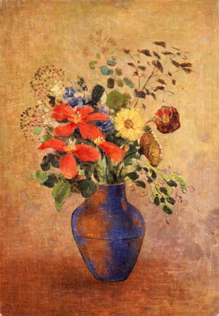 Detail of The Blue Vase by Odilon Redon