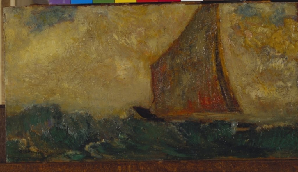 Detail of The Mystical Boat by Odilon Redon