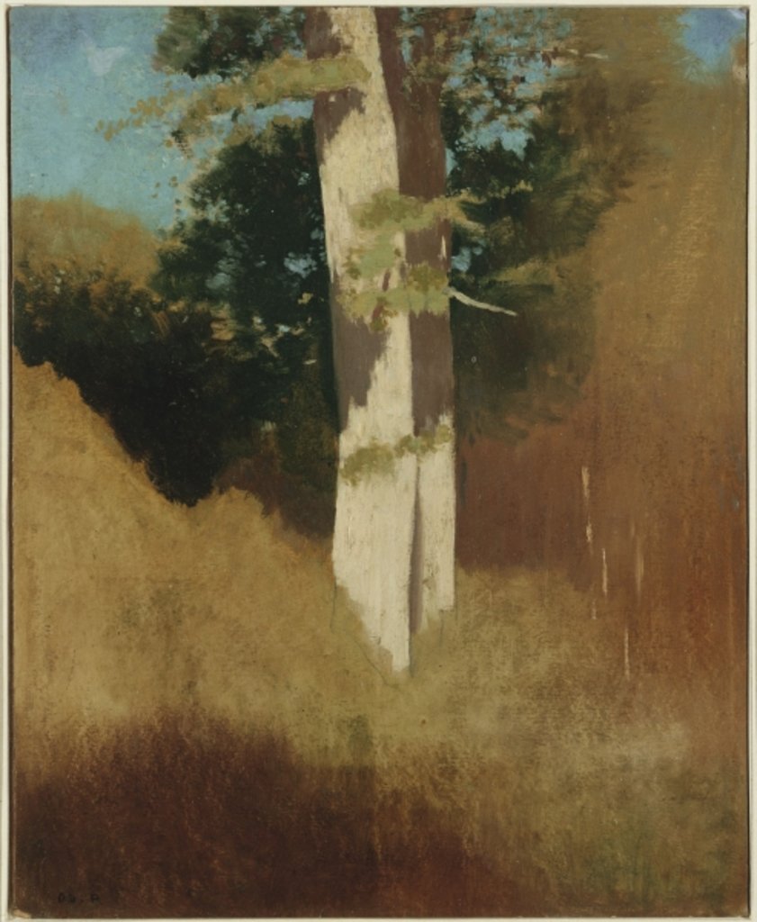 Detail of Tree with Blue Sky by Odilon Redon