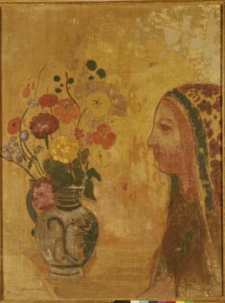 Detail of Profile of a Woman by Odilon Redon