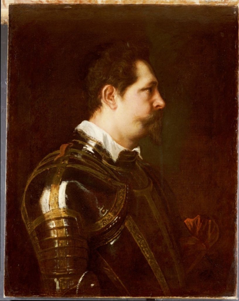 Detail of Portrait of a general by Anthony van Dyck