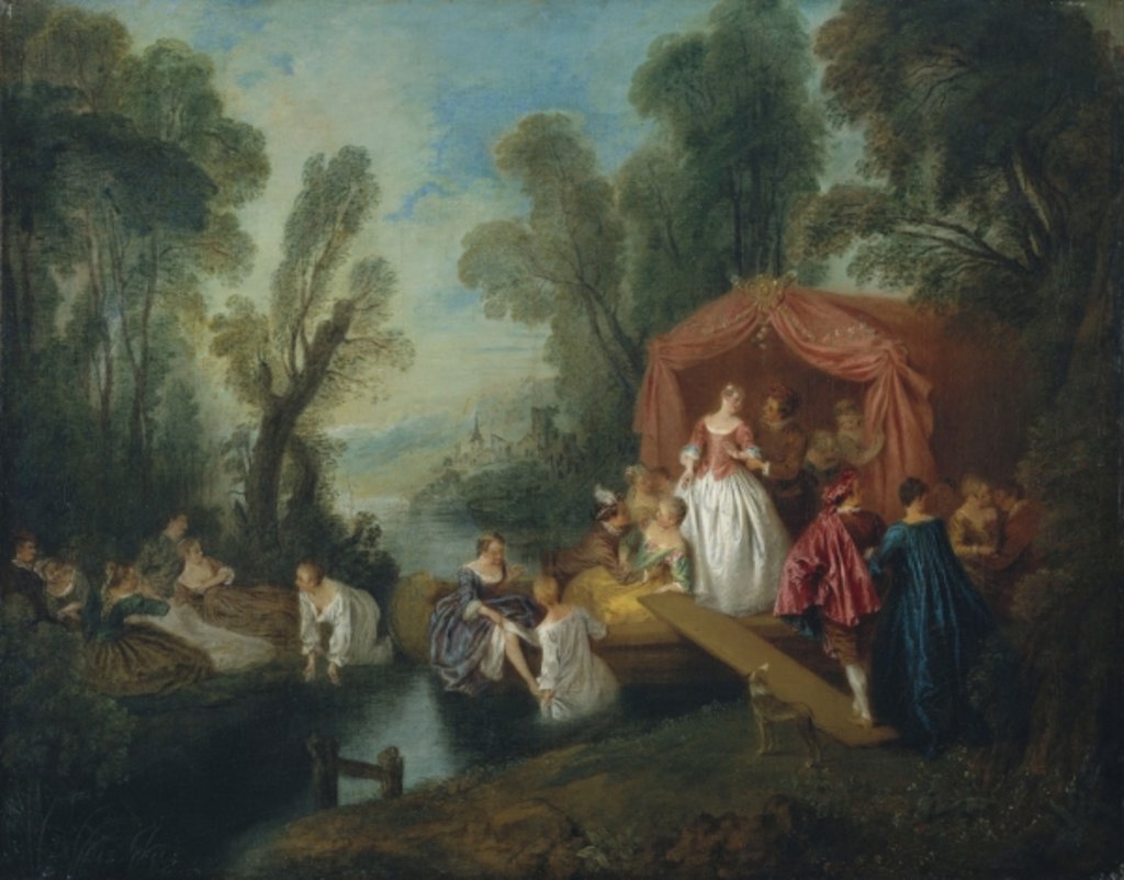 Detail of Departure for the Island of Cythera by Jean-Baptiste Joseph Pater