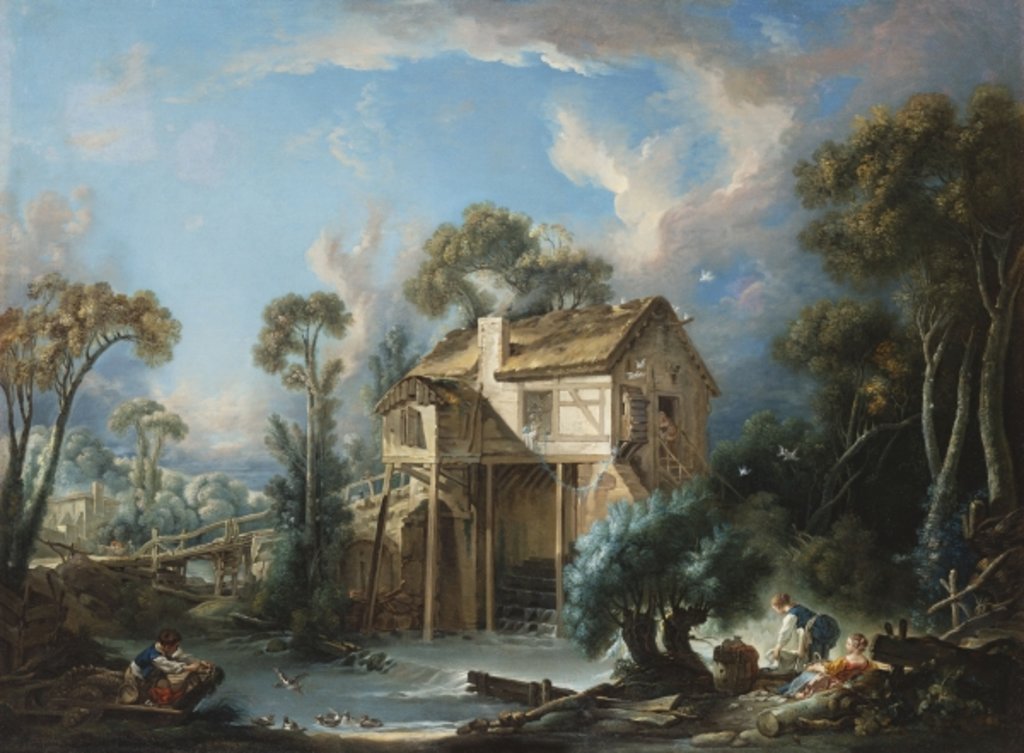 Detail of The Mill at Charenton, c.1756 by Francois Boucher