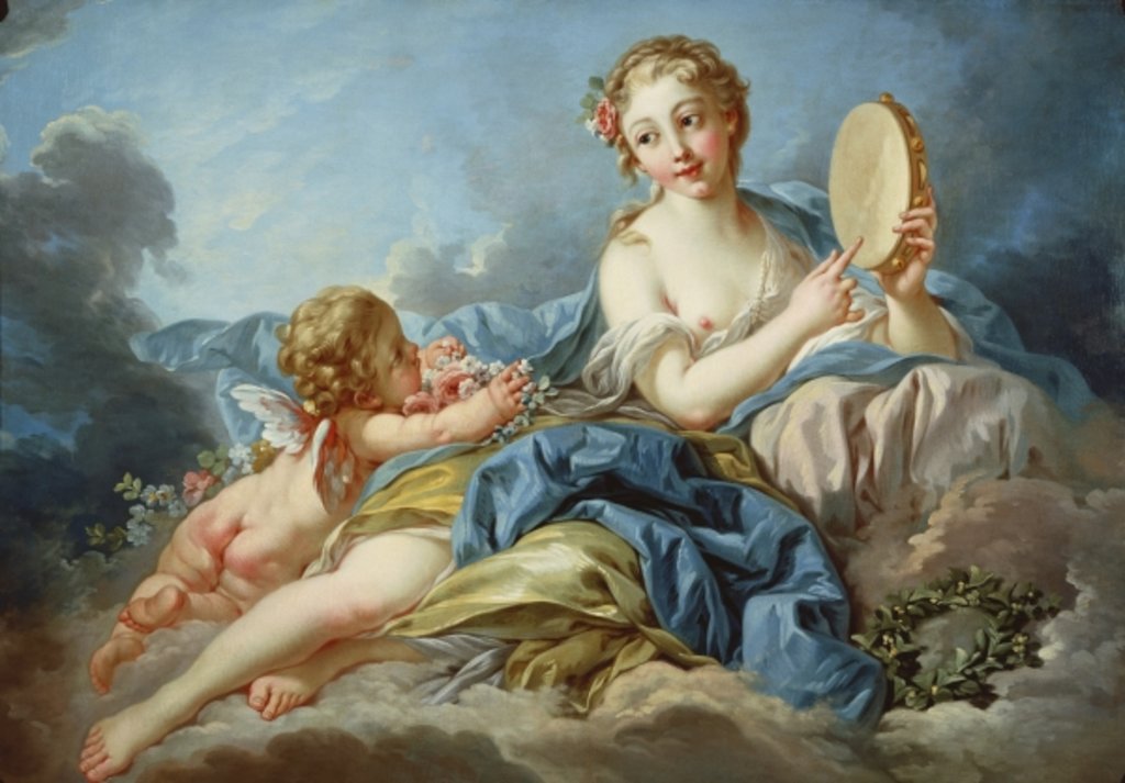 Detail of The Muse Terpsichore by Francois Boucher