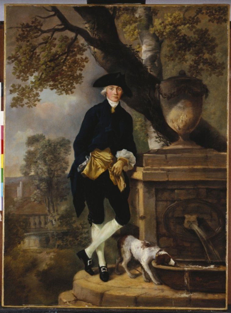 Detail of Portrait of a Gentleman by Thomas Gainsborough