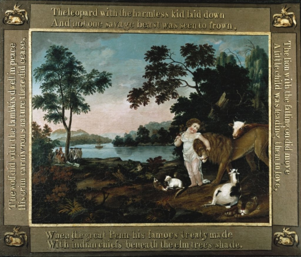 Detail of The Peaceable Kingdom by Edward Hicks