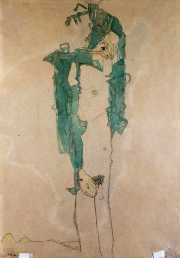 Detail of Self Portrait, c.1910 by Egon Schiele