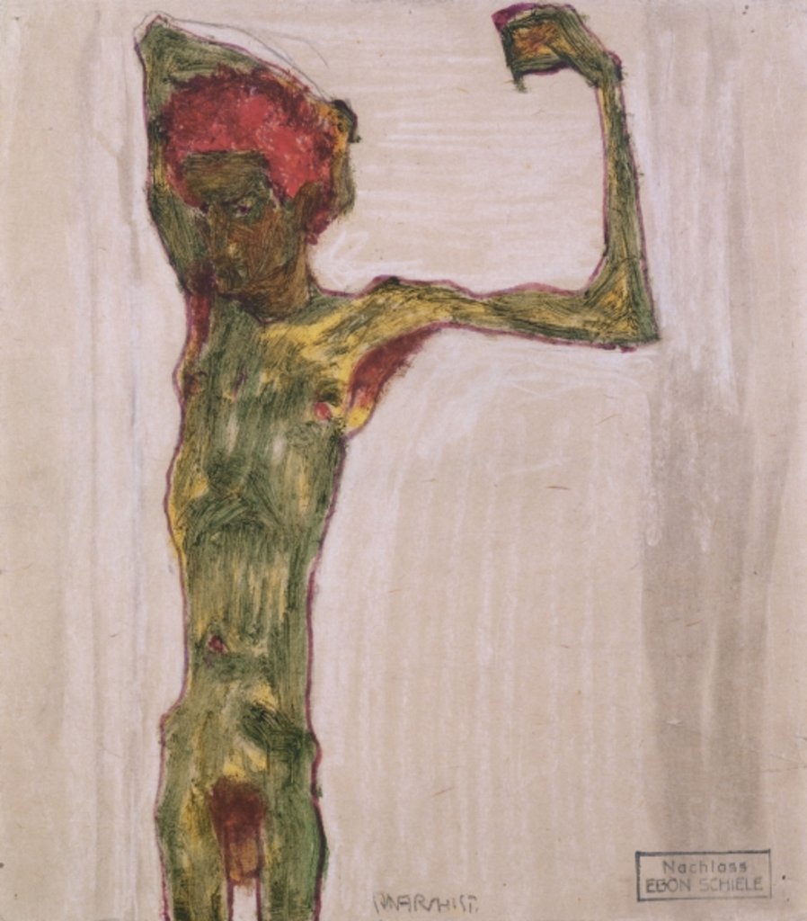 Detail of Anarchist, c.1909-10 by Egon Schiele