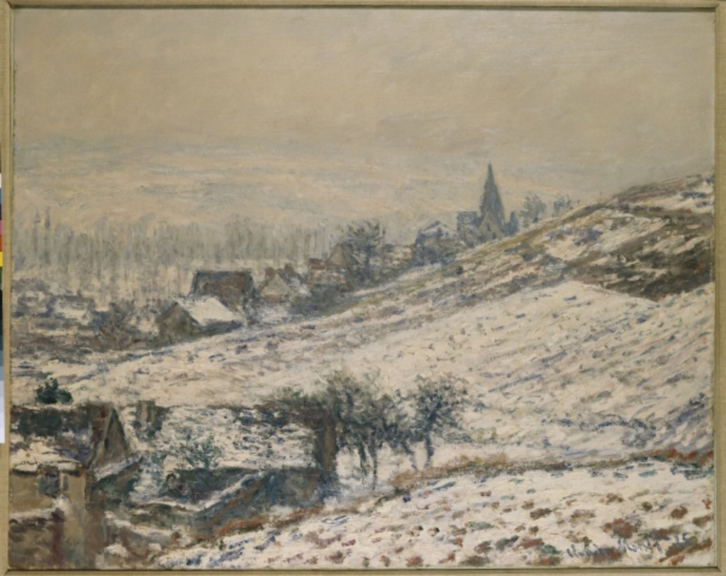 Detail of Winter in Giverny, 1885 by Claude Monet