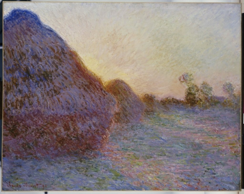 Detail of Haystacks by Claude Monet