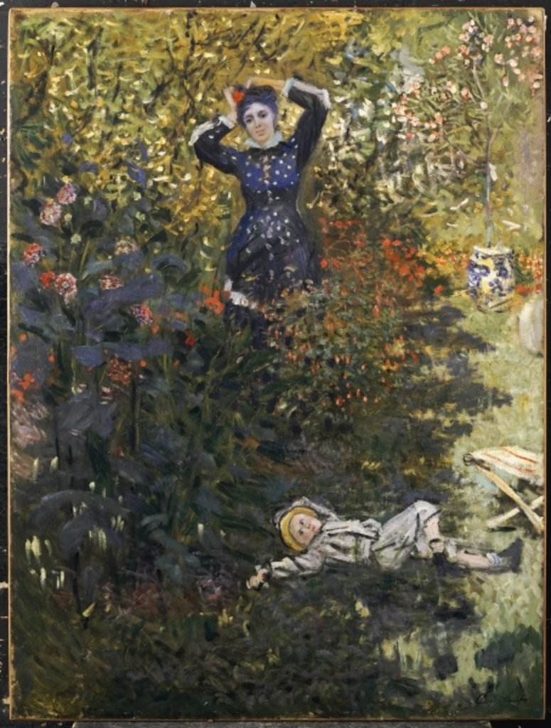 Detail of Camille and Jean in the Garden at Argenteuil by Claude Monet