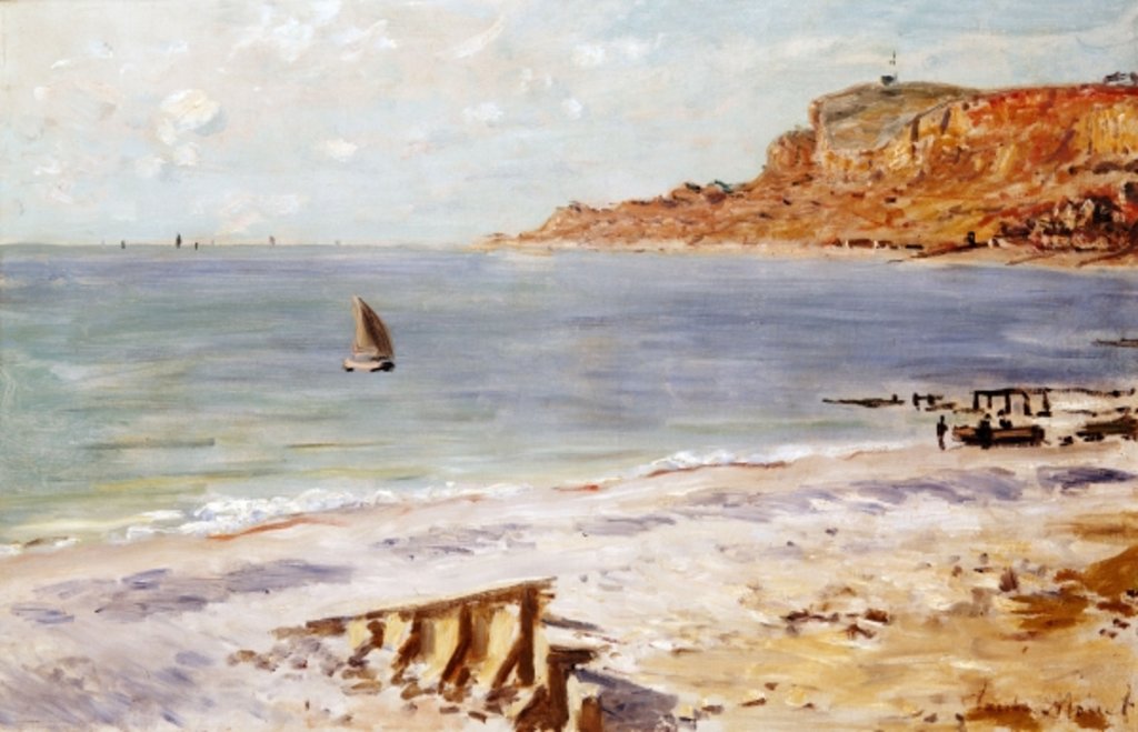 Detail of Seascape at Sainte-Adresse by Claude Monet