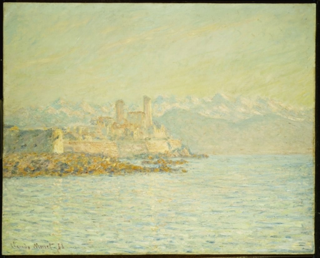 Detail of The Old Fort at Antibes by Claude Monet