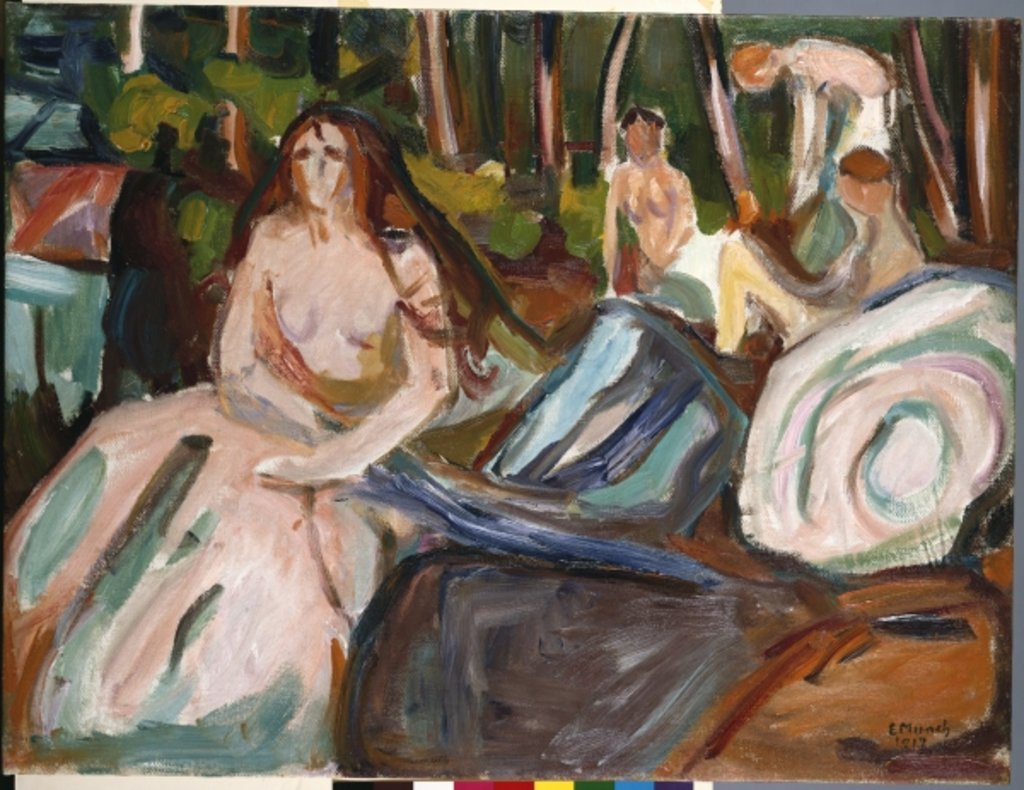 Detail of Bathers, 1917 by Edvard Munch