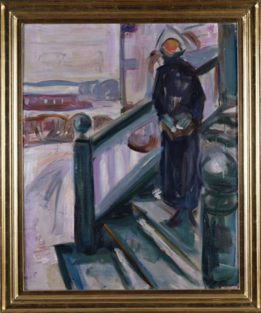 Detail of Woman on the Veranda by Edvard Munch
