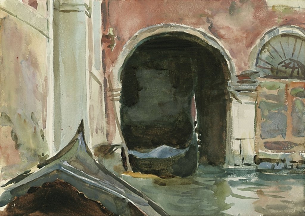 Detail of Venetian Canal by John Singer Sargent