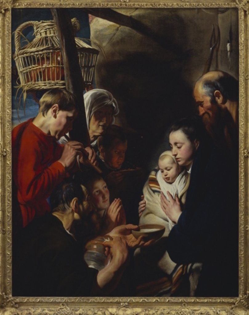 Detail of The Adoration of the Shepherds by Jacob Jordaens