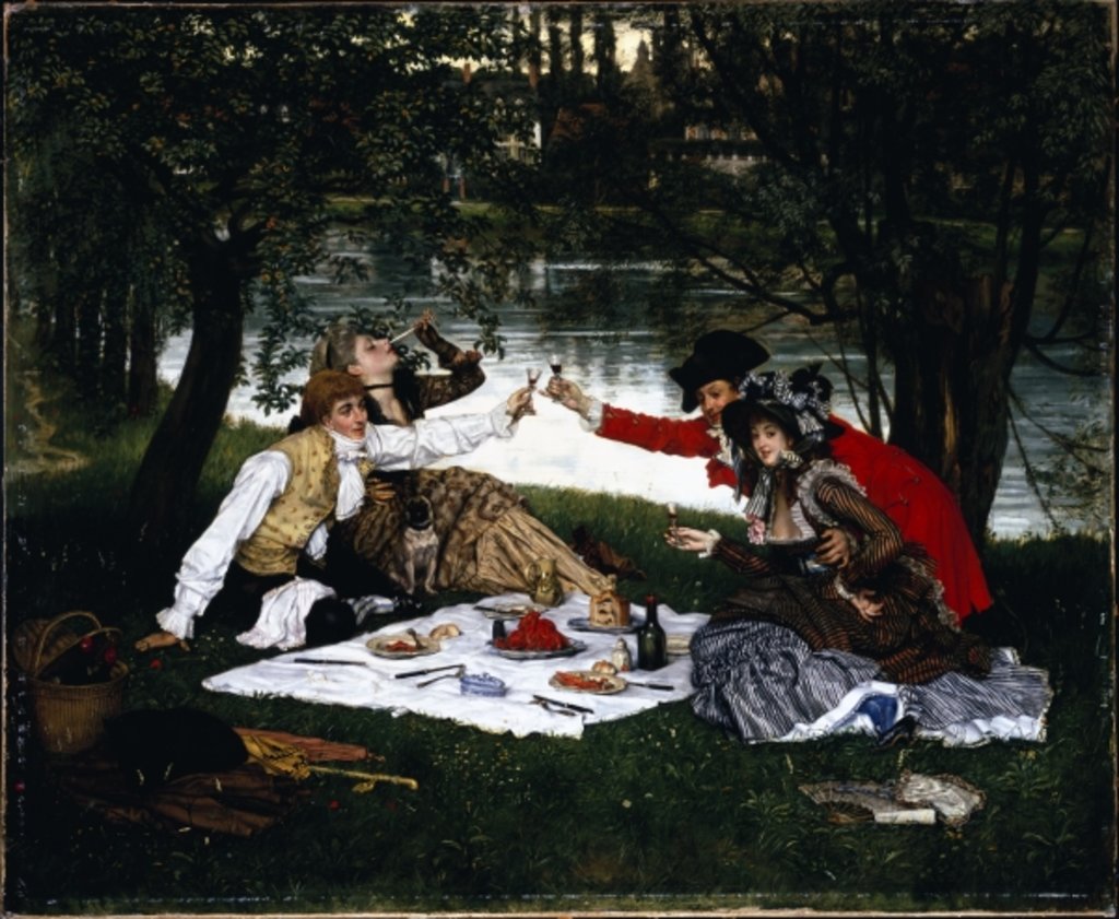 Detail of Partie Carree, 1870 by James Jacques Joseph Tissot