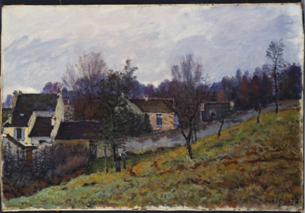 Detail of Autumn in Louveciennes, 1873 by Alfred Sisley