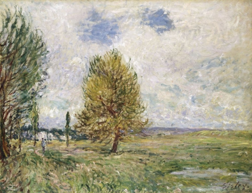 Detail of La Plaine de Veneux-Nadon, 1881 by Alfred Sisley